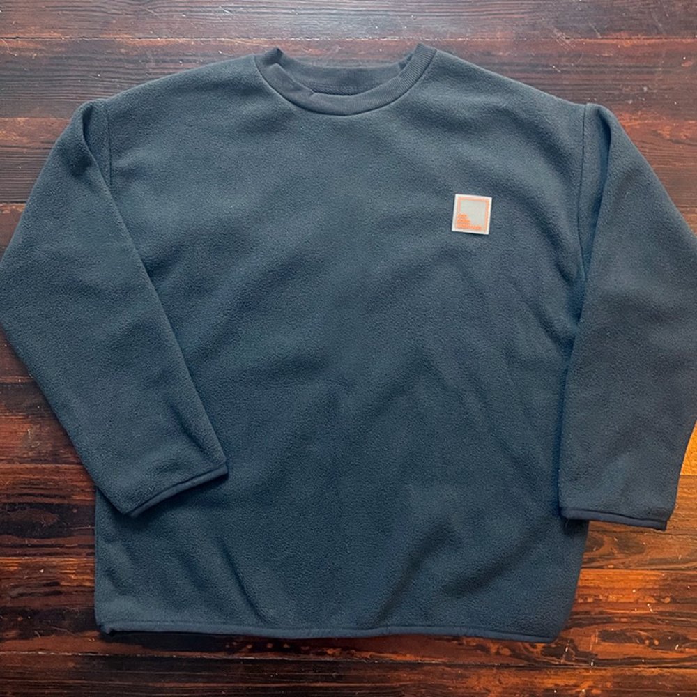 NWOT Zara Boys Fleece Sweatshirt Charcoal Blue Size 8